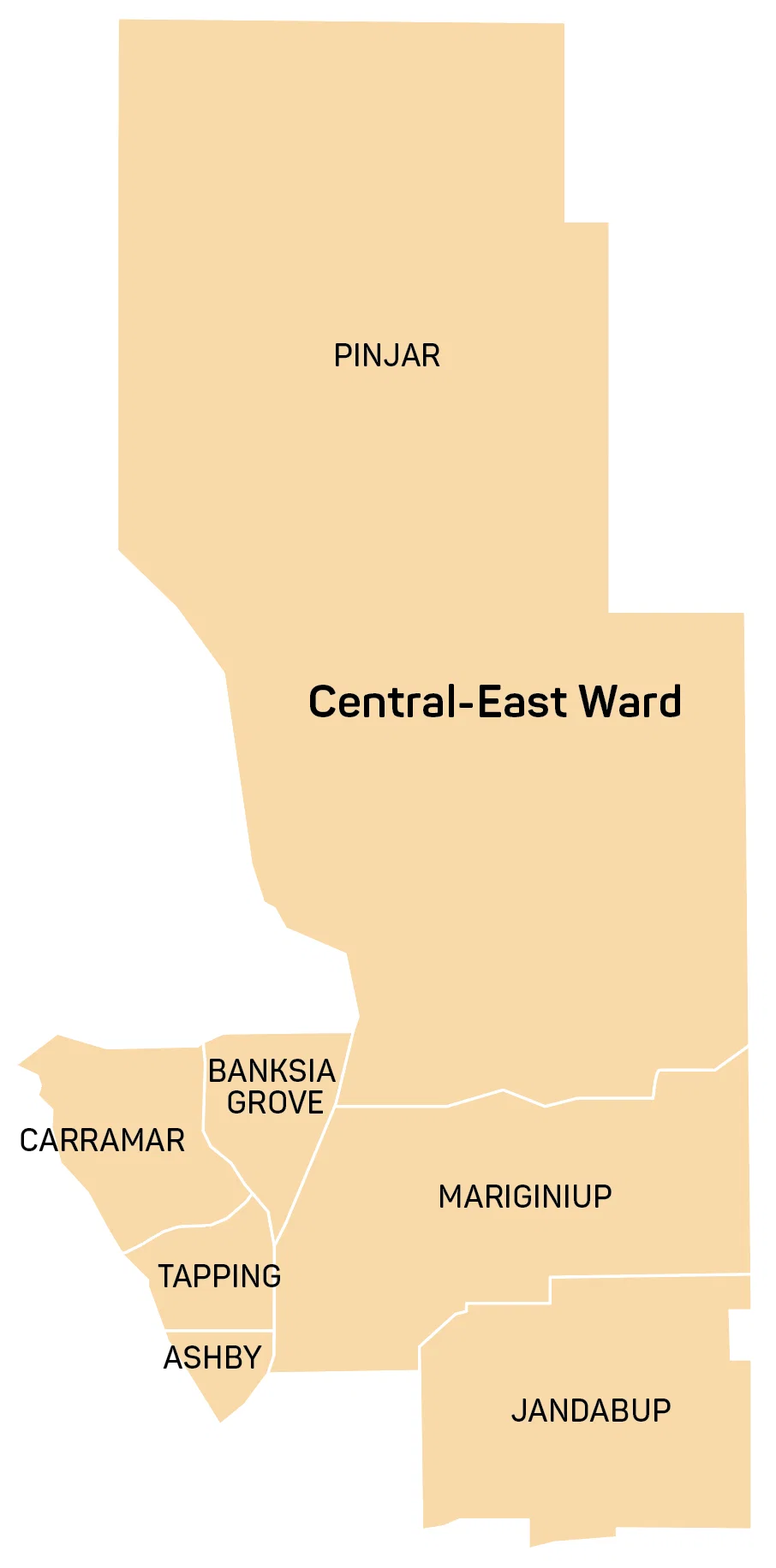 Central-East Ward map