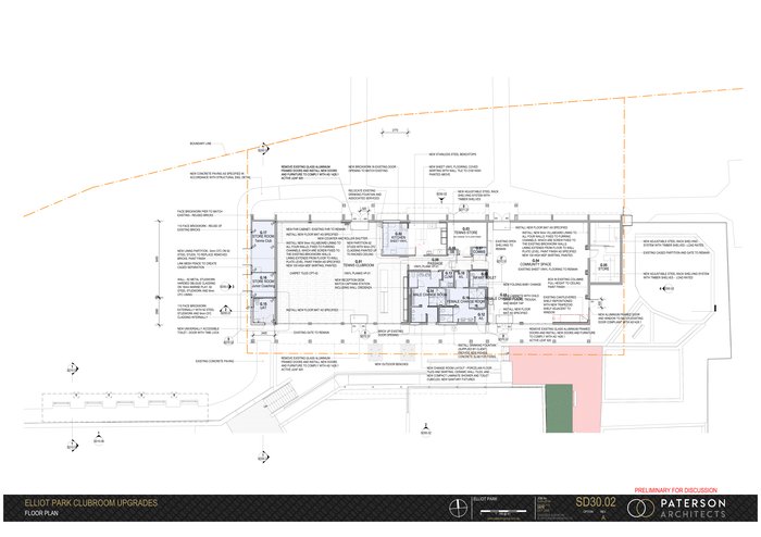 Elliot Park Clubroom Upgrades — floor plan
